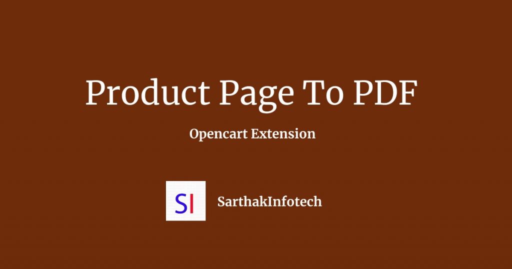Product Page To PDF
